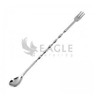 Cocktail spoon with fork