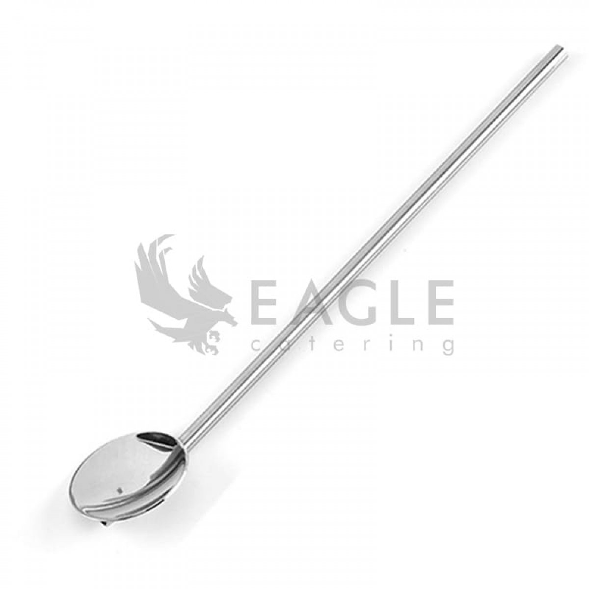 Cocktail spoon with straw