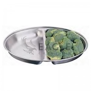 Deep oval tray 2 divide