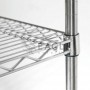 Chrome-plated wire shelving units