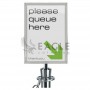 A4 Sign Post Holder Silver