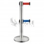 Double Belt Barrier Post Silver