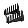 6-Slot Black Cutting Board Storage Rack