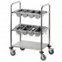 Cutlery Trolley with 2 PP Dishes