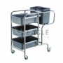 Dish colletcting trolley with 5 dishes